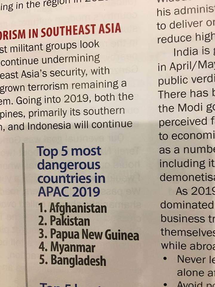 Ministry of Hotels & Tourism responds to the author who ranked Myanmar as top 5 most dangerous countries in the Asia Pacific Region