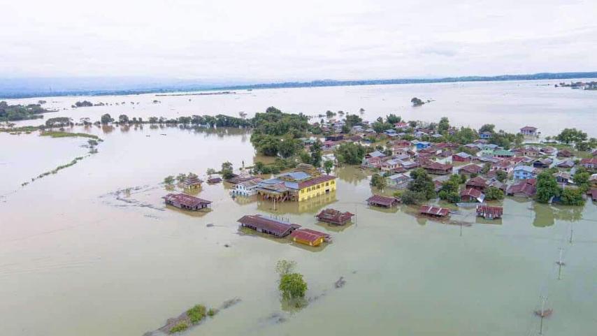 ပုန်းအင်းဒေသ ရွာပေါင်း၂၅ ကျော် ၊ အိမ်ခြေ (၁၂၀၀ )ကျော် ရေနစ်မြုပ်သဖြင့် အစားအသောက် များ အရေးပေါ် လိုအပ်နေ